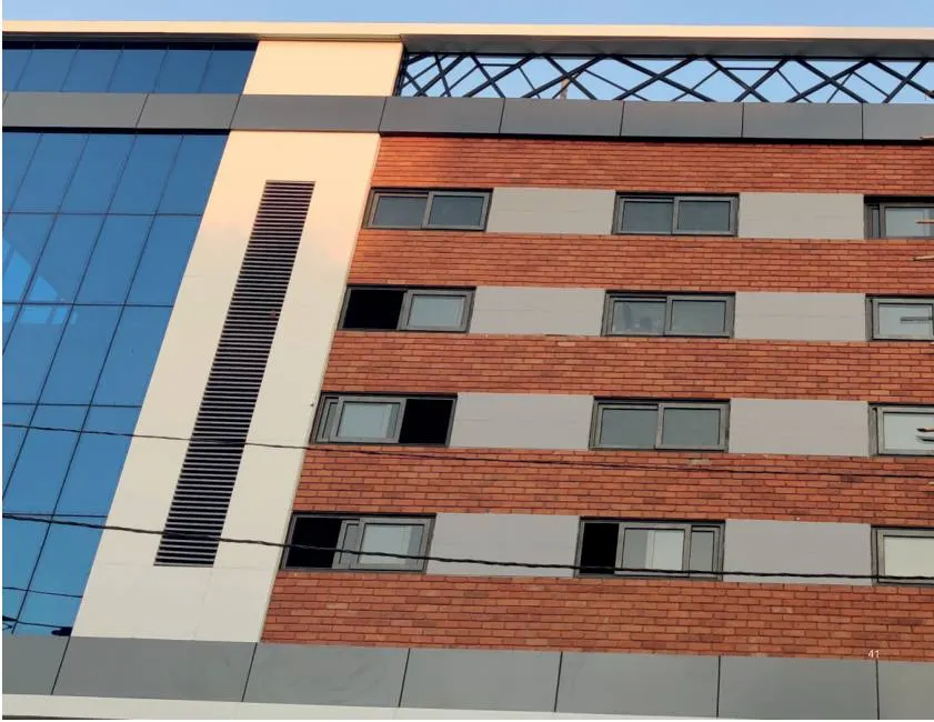 Edge Cut terracotta edge cut in a finished application
